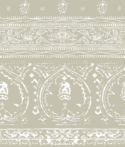 Agra Reverse Putty Peel and Stick Wallpaper, Double Roll, 34&quot; x 288&quot;, 48 sq ft