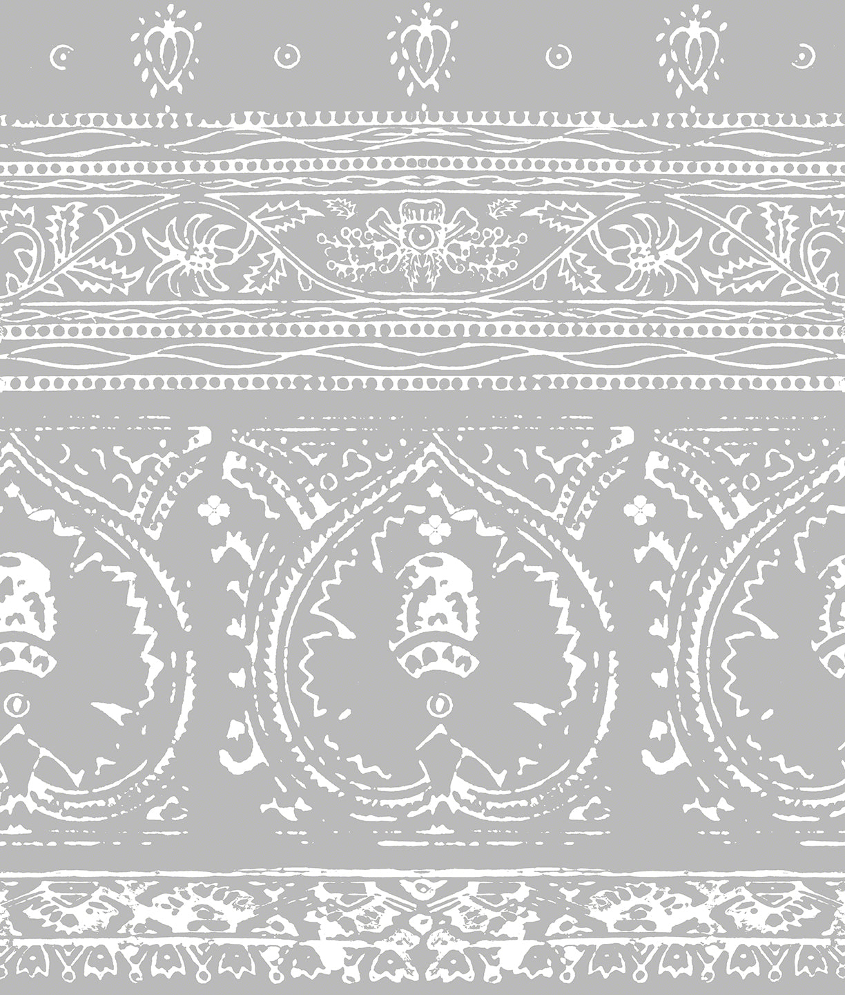 Agra Reverse Silver Peel and Stick Wallpaper, Double Roll, 34&quot; x 288&quot;, 48 sq ft