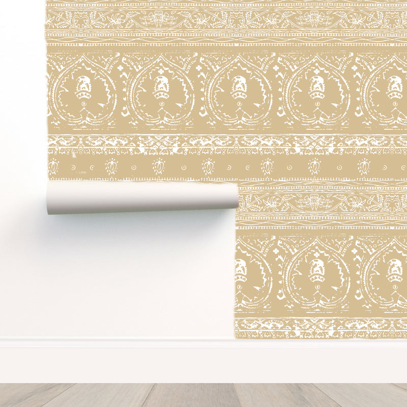 Agra Reverse Warm Peel and Stick Wallpaper, Double Roll, 34&quot; x 288&quot;, 48 sq ft