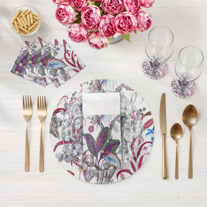 Amazonia Aurelia 16" Round Pebble Placemats, Set of 4 - nicolettemayer.com
