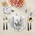 Amazonia Dovecote Black White 16" Round Pebble Placemats, Set of 4 - nicolettemayer.com
