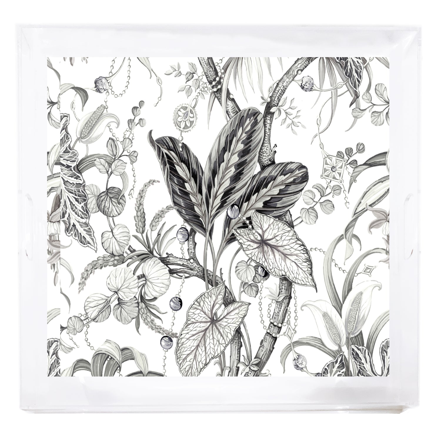 Amazonia Beveled &amp; Polished Acrylic 18&quot;X18&quot; Large Square Tray