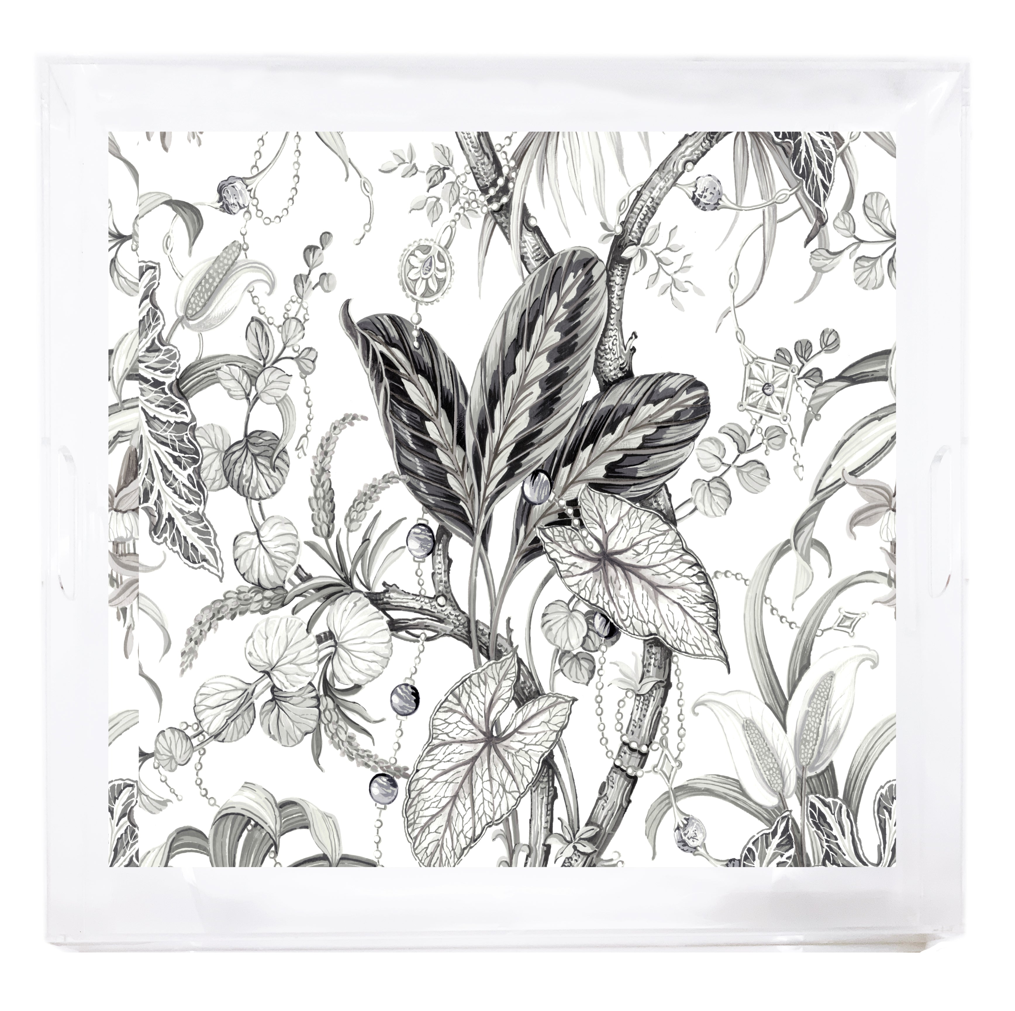 Amazonia Beveled &amp; Polished Acrylic 18&quot;X18&quot; Large Square Tray