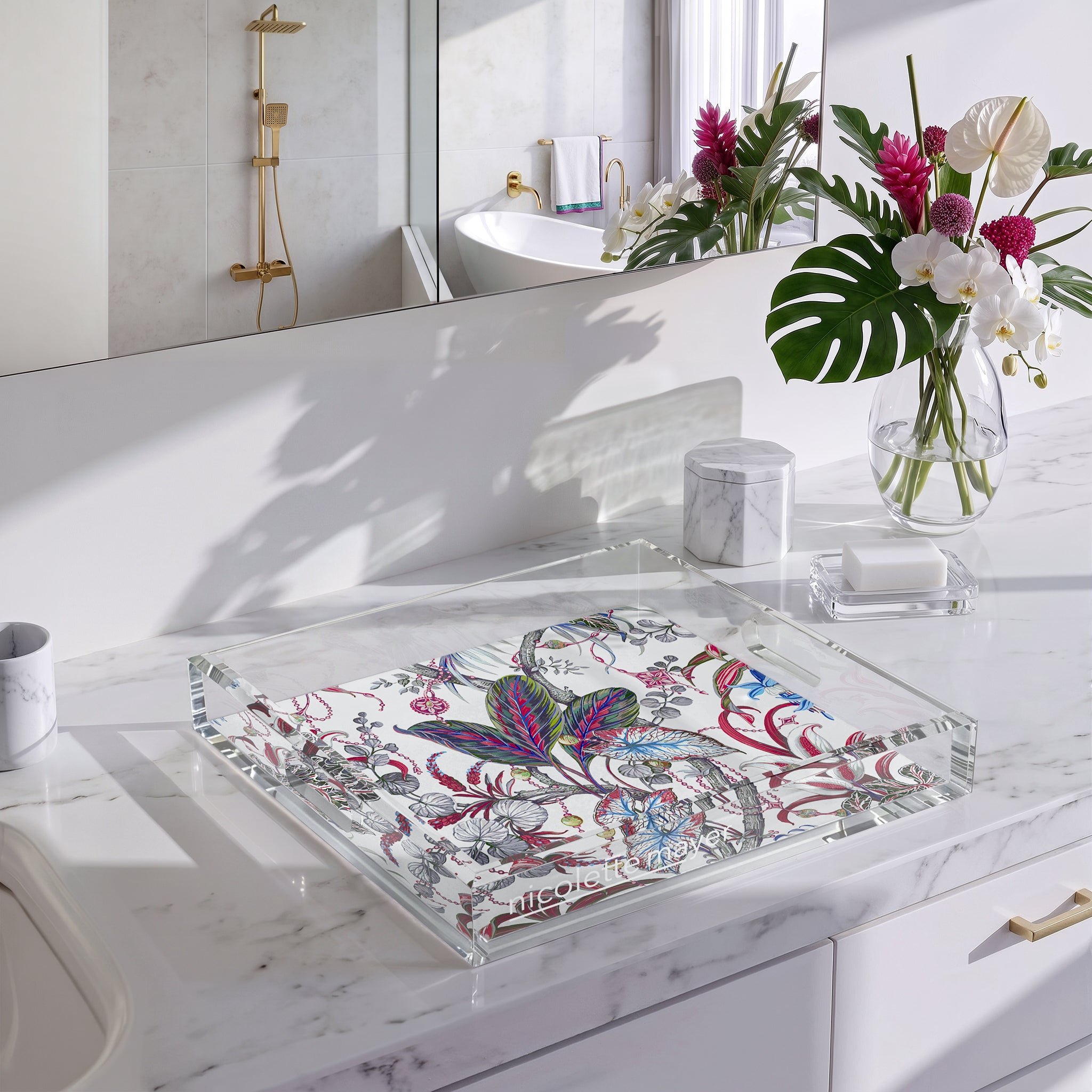 Amazonia Aurelia 12X12 Acrylic Tray - nicolettemayer.com
