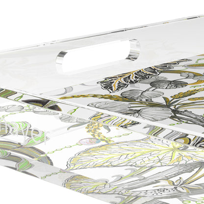 Amazonia Mustard 12X12 Acrylic Tray - nicolettemayer.com
