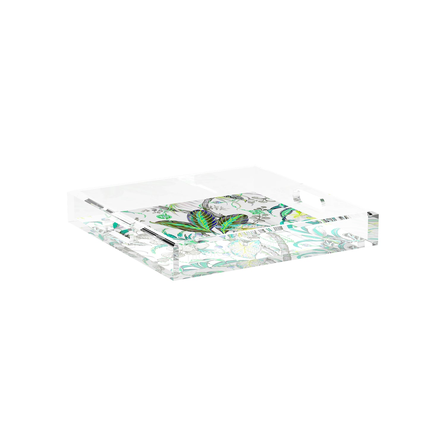 Amazonia Tourmaline 12X12 Acrylic Tray - nicolettemayer.com
