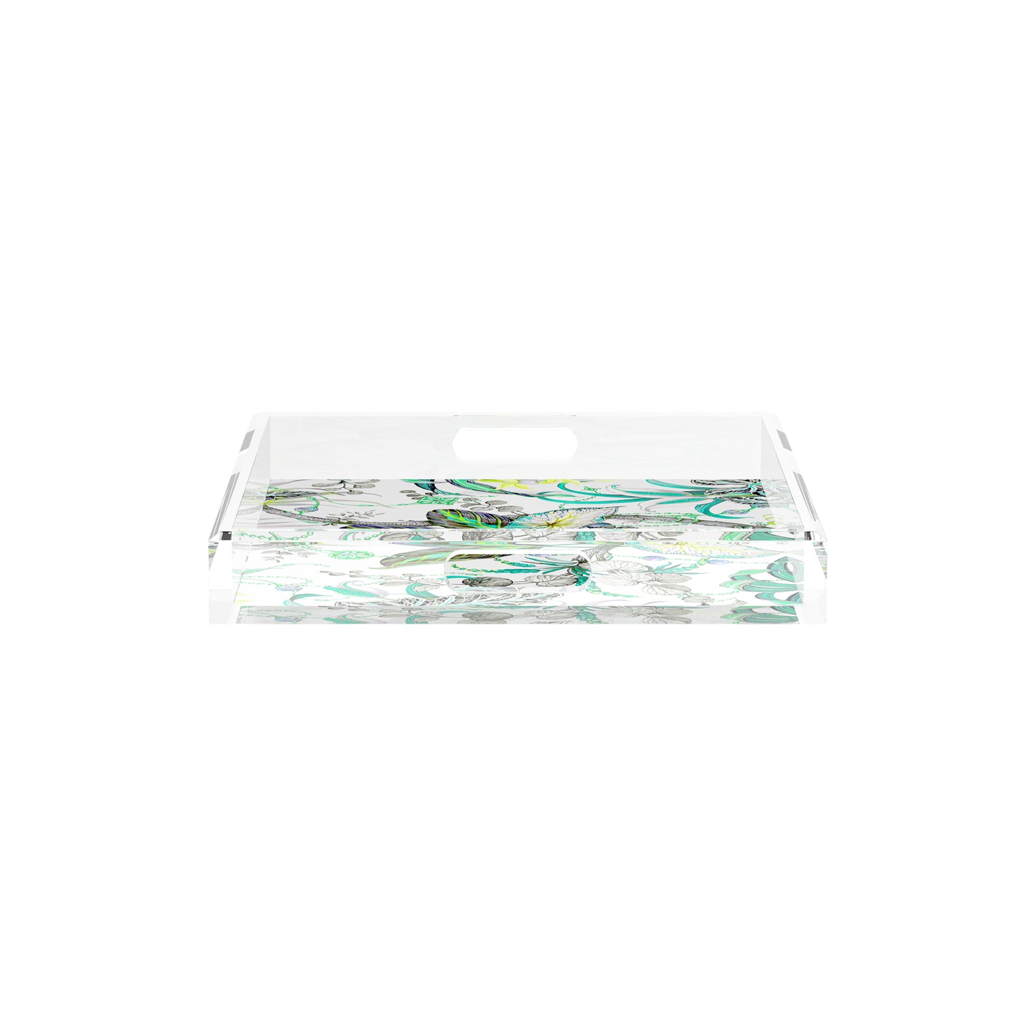 Amazonia Tourmaline 12X12 Acrylic Tray - nicolettemayer.com
