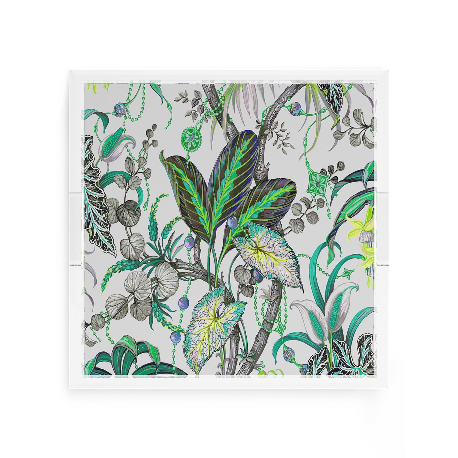 Amazonia Tourmaline 12X12 Acrylic Tray - nicolettemayer.com
