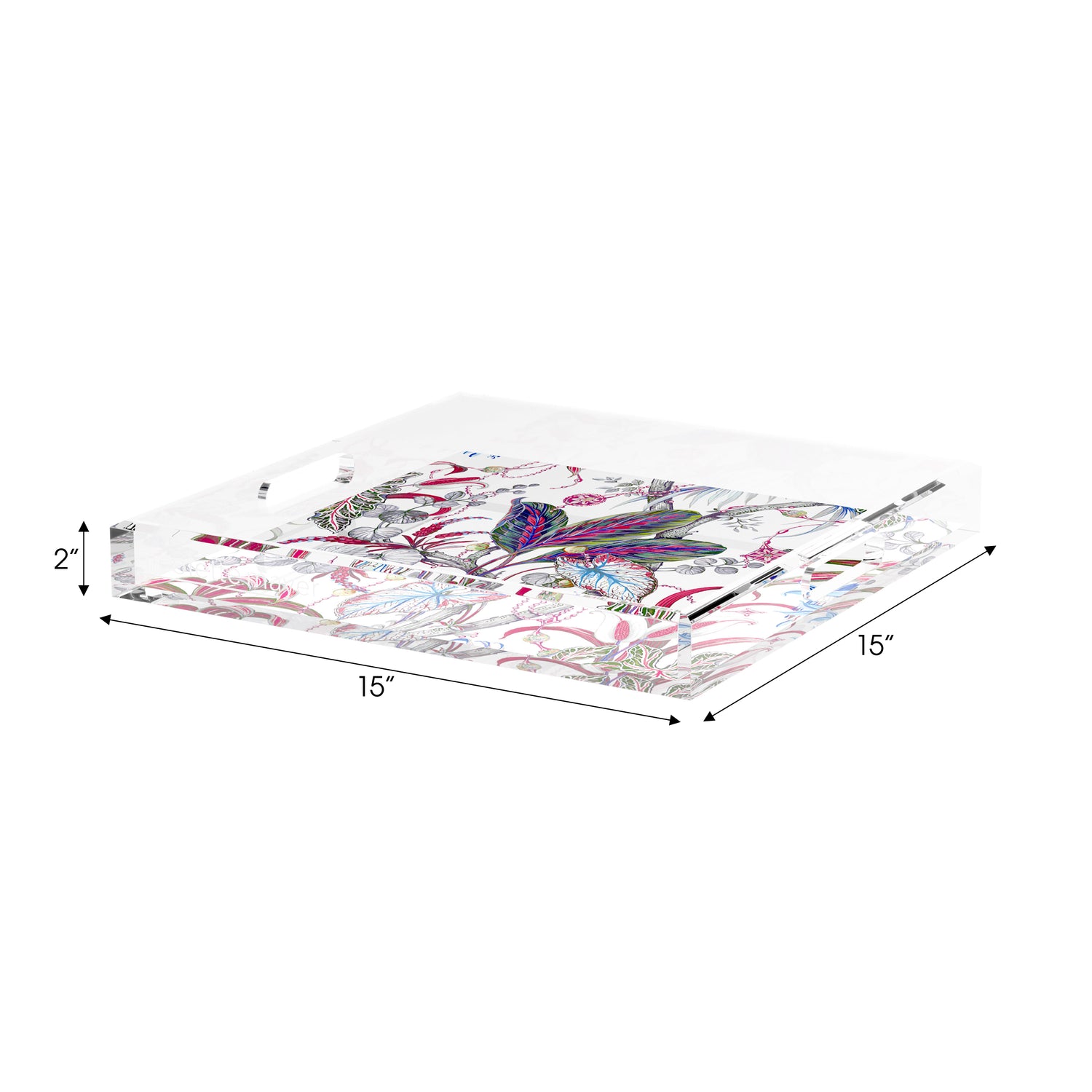 Amazonia Aurelia 15X15 Acrylic Tray - nicolettemayer.com
