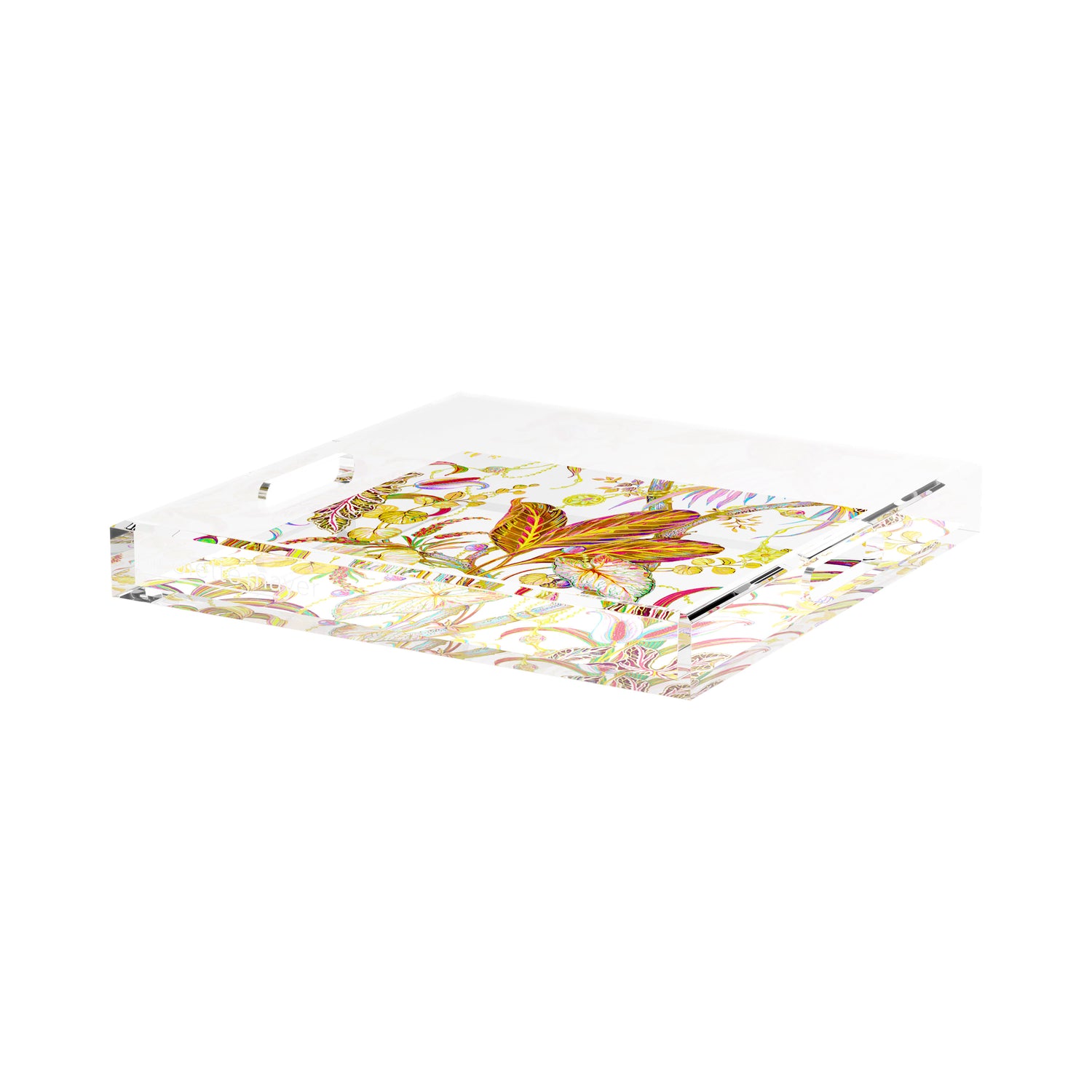 Amazonia Splendor 15X15 Acrylic Tray - nicolettemayer.com
