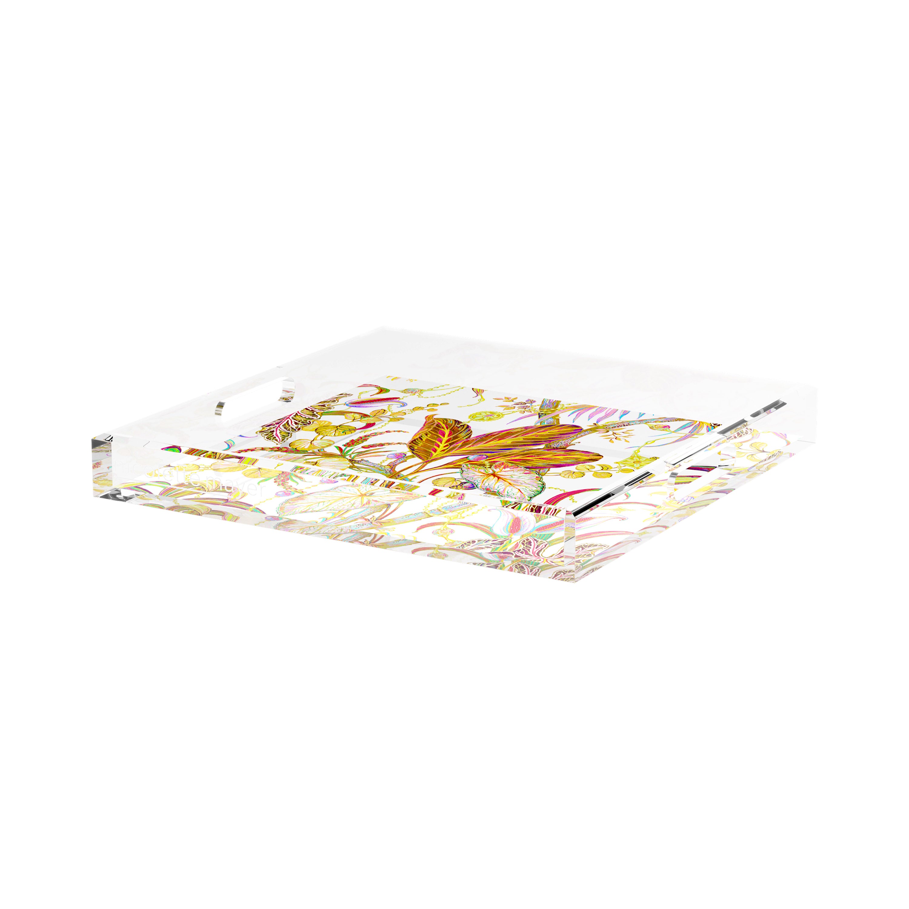 Amazonia Splendor 15X15 Acrylic Tray - nicolettemayer.com
