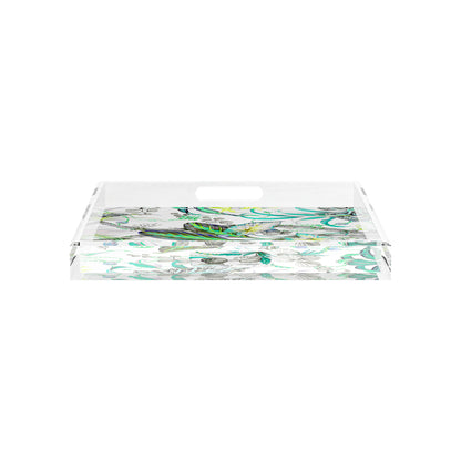 Amazonia Tourmaline 15X15 Acrylic Tray - nicolettemayer.com
