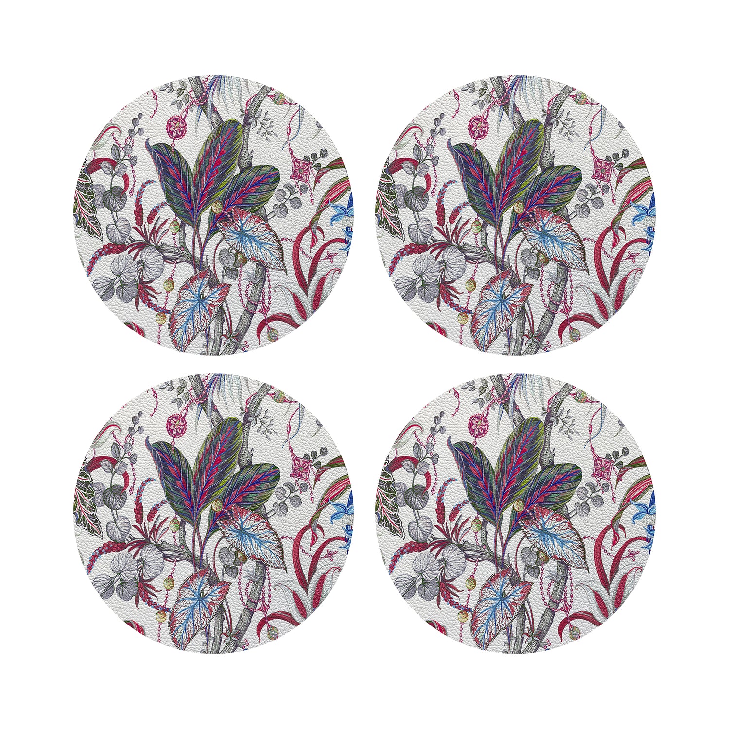 Amazonia Aurelia 16&quot; Round Pebble Placemats, Set of 4 - nicolettemayer.com
