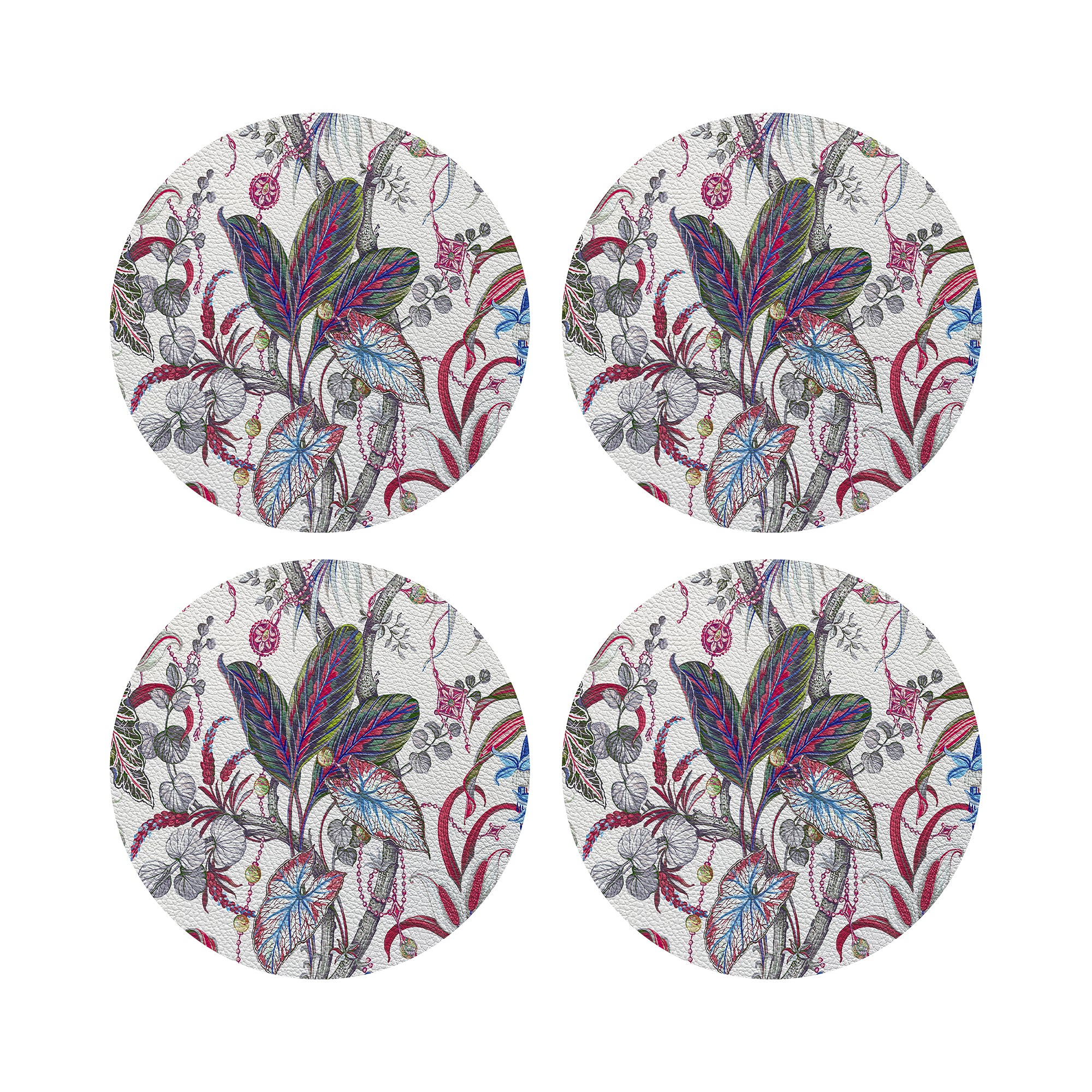 Amazonia Aurelia 16&quot; Round Pebble Placemats, Set of 4 - nicolettemayer.com
