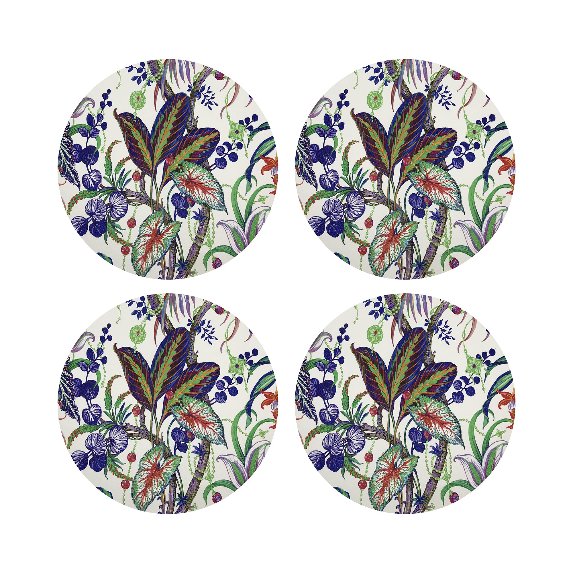 Amazonia Classic 16&quot; Round Pebble Placemats, Set of 4 - nicolettemayer.com
