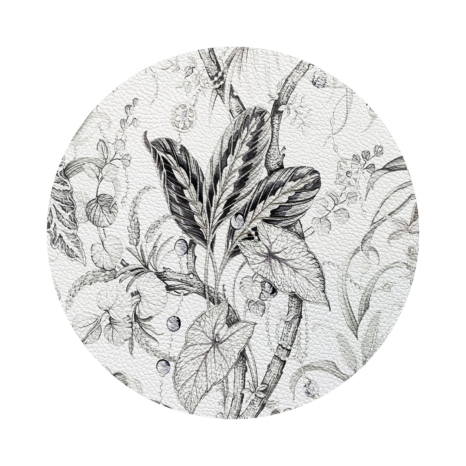 Amazonia Dovecote Black White 16&quot; Round Pebble Placemats, Set of 4 - nicolettemayer.com
