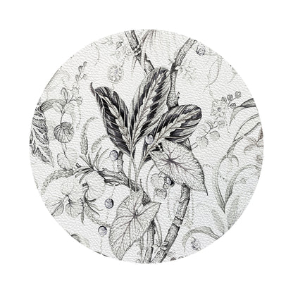 Amazonia Dovecote Black White 16&quot; Round Pebble Placemats, Set of 4 - nicolettemayer.com
