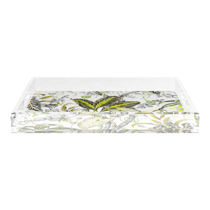Amazonia Mustard 18X18 Acrylic Tray - nicolettemayer.com
