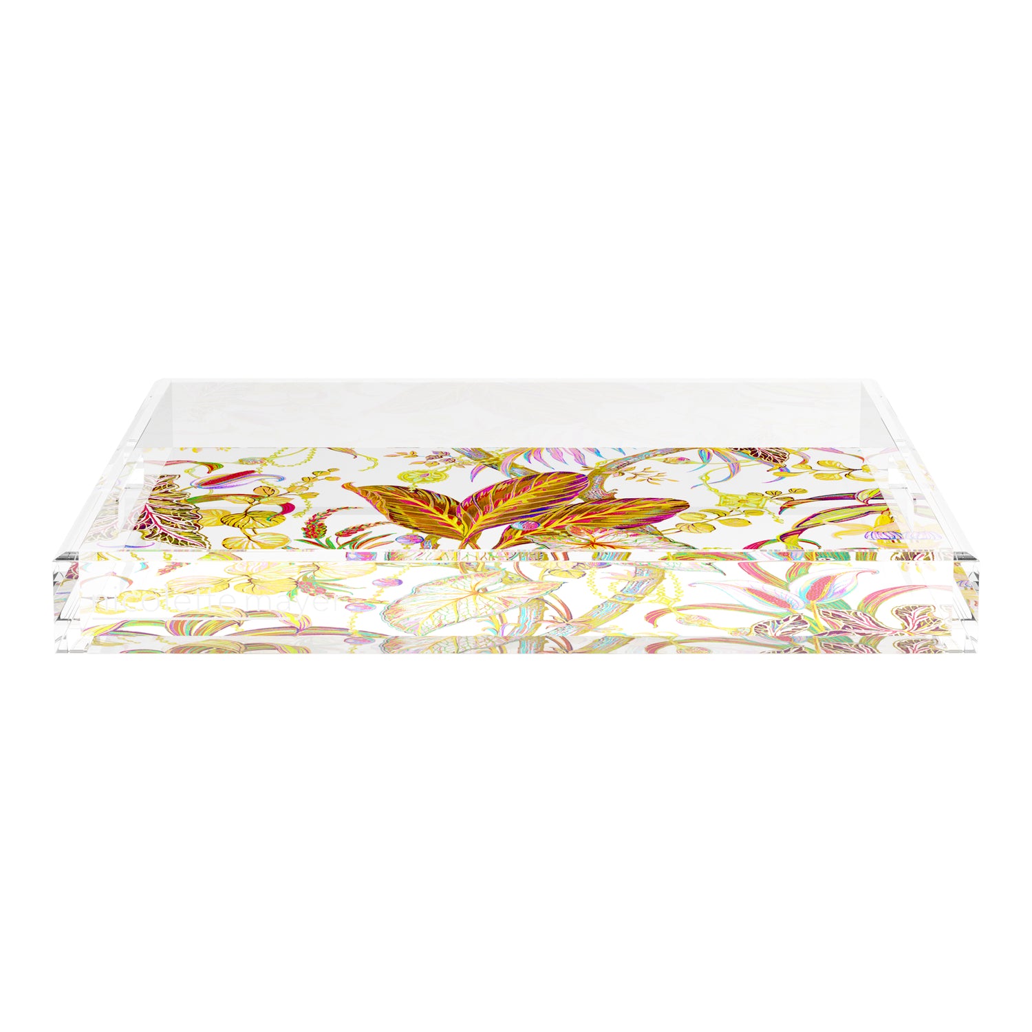 Amazonia Splendor 18X18 Acrylic Tray - nicolettemayer.com

