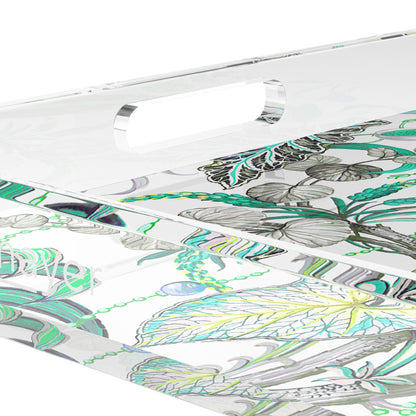 Amazonia Tourmaline 18X18 Acrylic Tray - nicolettemayer.com
