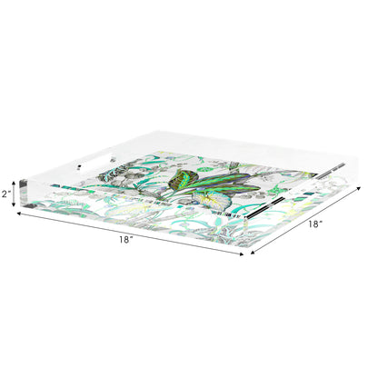 Amazonia Tourmaline 18X18 Acrylic Tray - nicolettemayer.com
