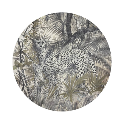 Arcadia Cheetah Scene 16&quot; Round Pebble Placemats, Set of 4 - nicolettemayer.com
