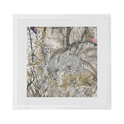 Arcadia Cheetah Cotton Sateen Dinner Napkins