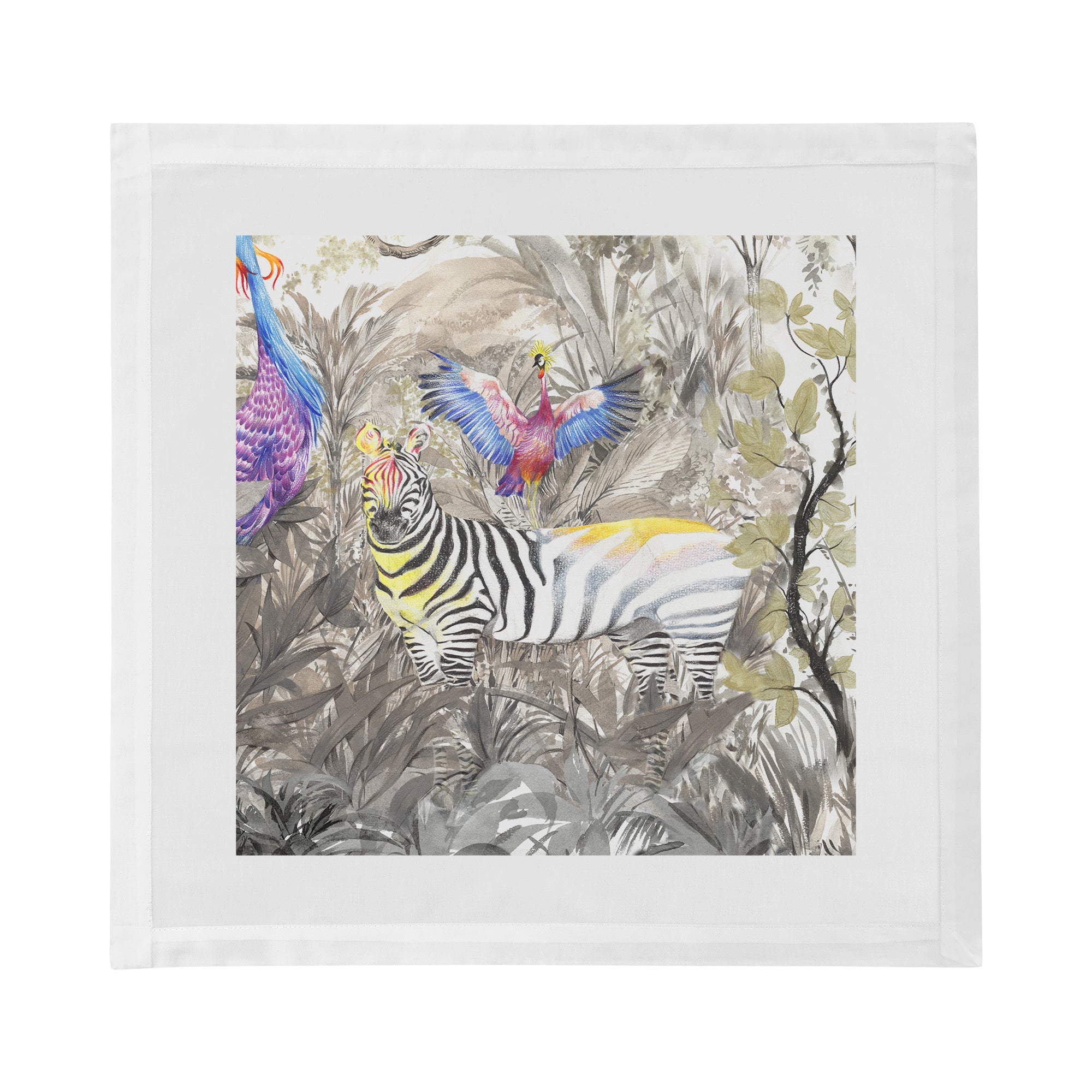 Arcadia Zebra Cotton Sateen Dinner Napkins