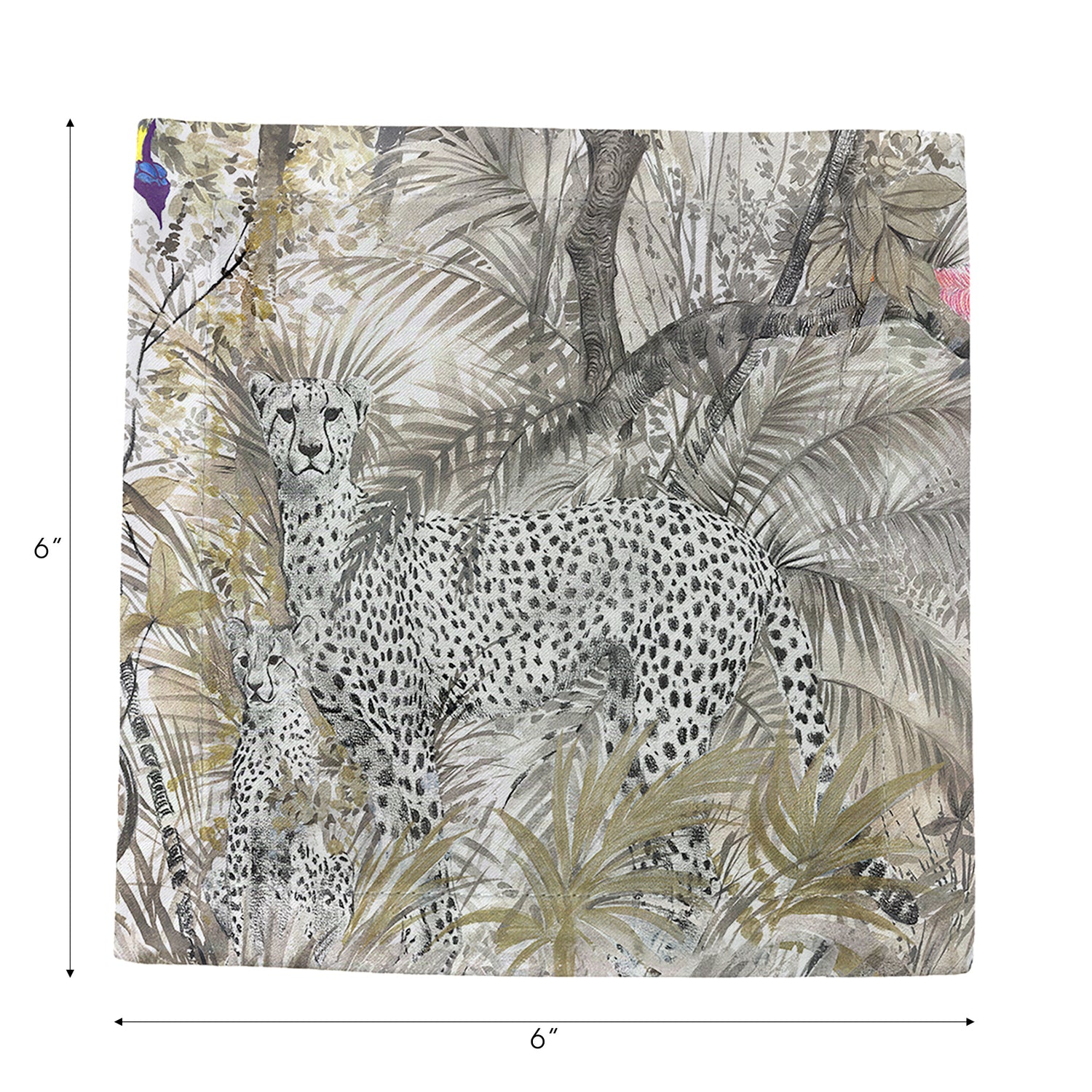 Arcadia Cheetah Cotton Sateen Cocktail Napkins