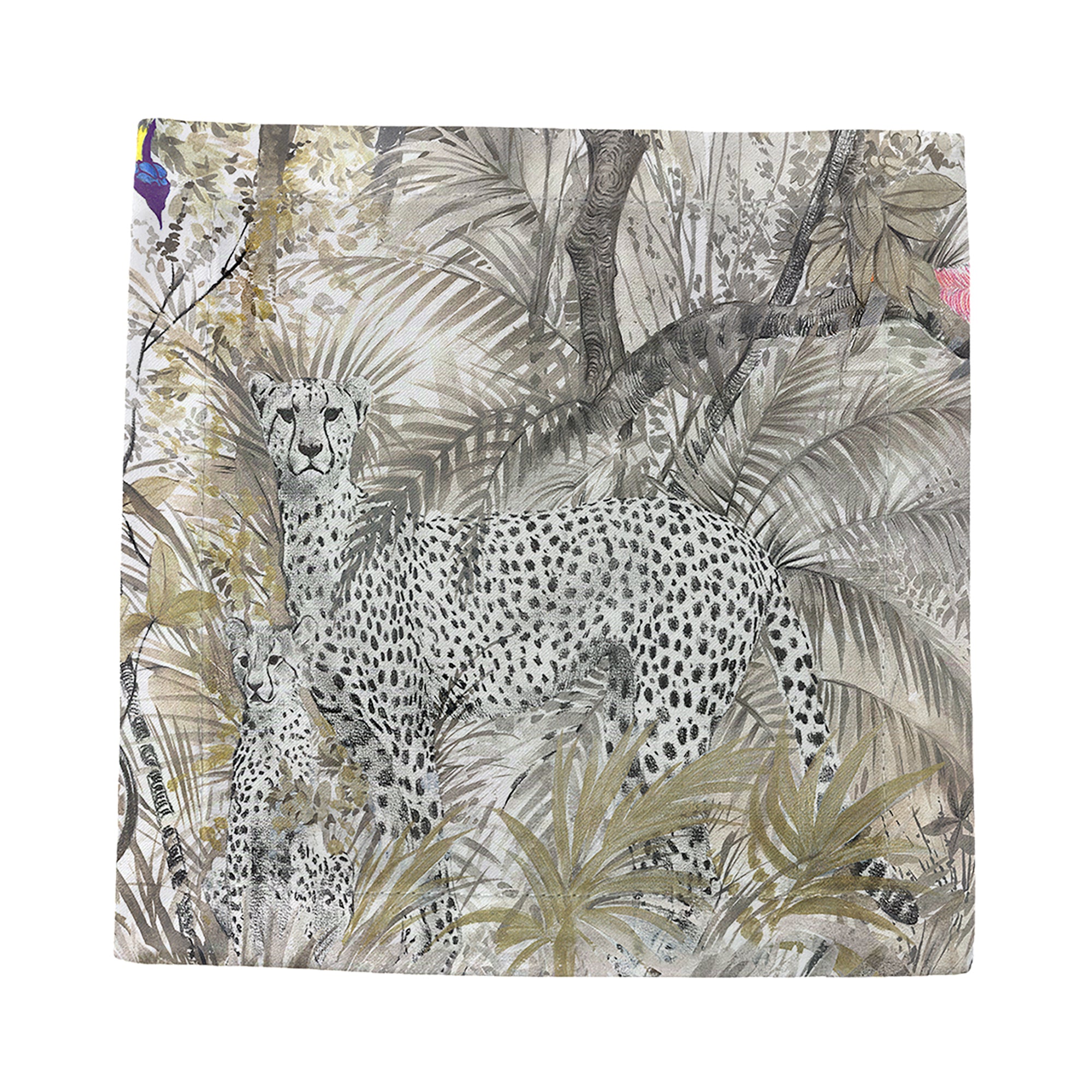 Arcadia Cheetah Cotton Sateen Cocktail Napkins