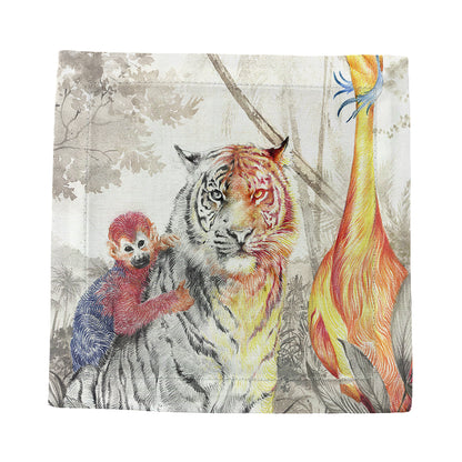 Arcadia Tiger Cotton Sateen Cocktail Napkins