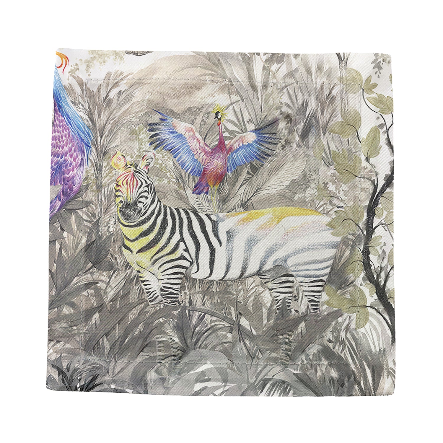 Arcadia Zebra Cotton Sateen Cocktail Napkins