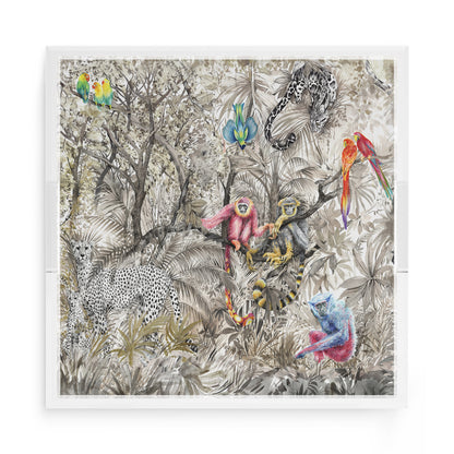 Arcadia Chettah Scene 15X15 Acrylic Tray - nicolettemayer.com
