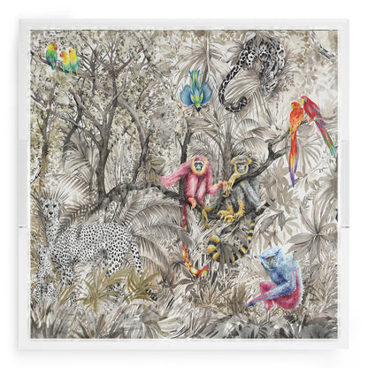 Arcadia Chettah Scene 18X18 Acrylic Tray - nicolettemayer.com
