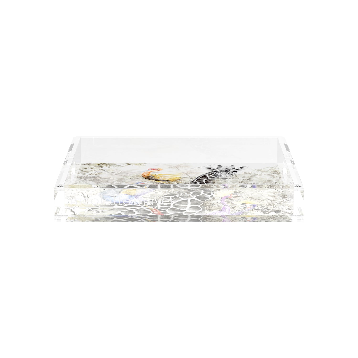 Arcadia Giraffe 12X12 Acrylic Tray - nicolettemayer.com
