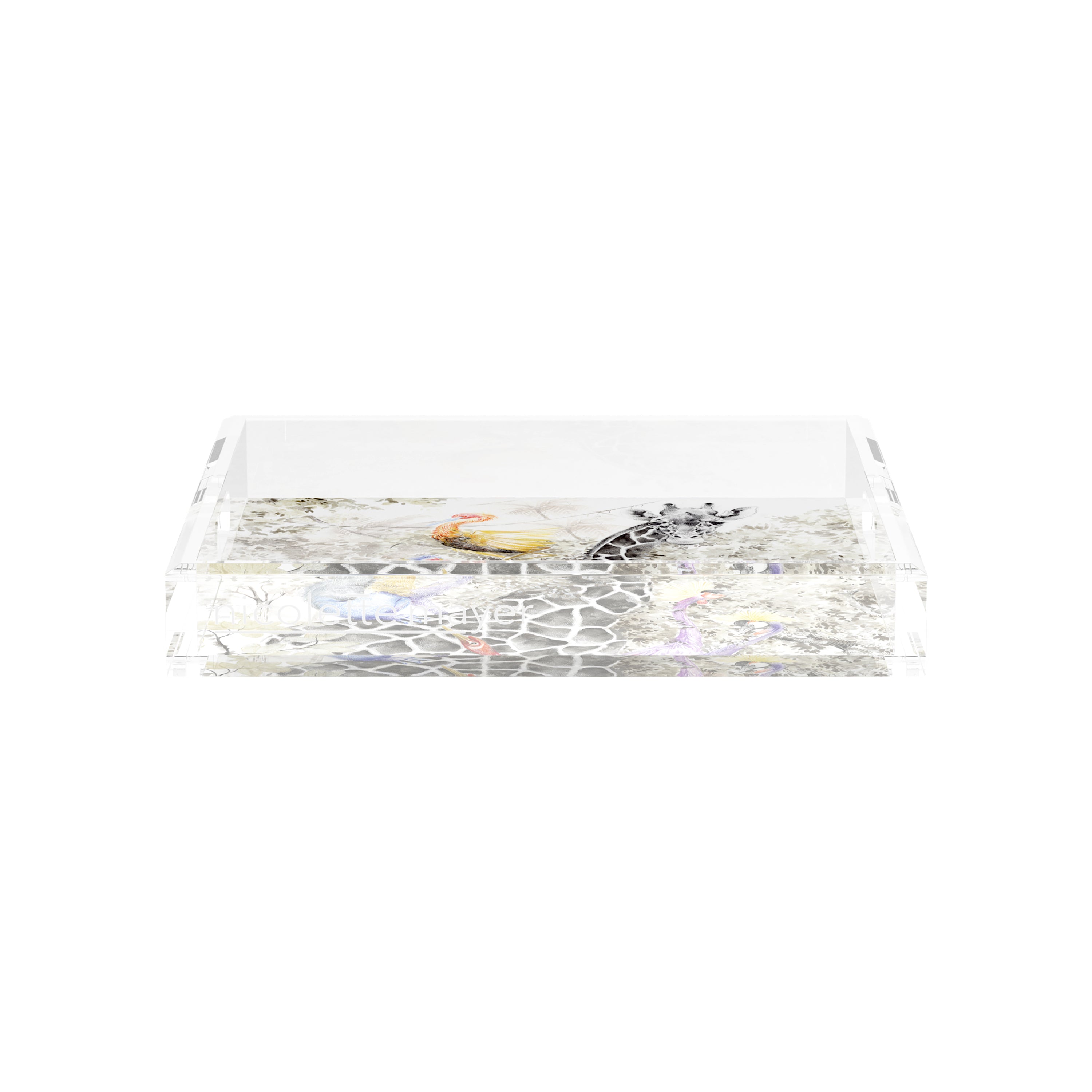 Arcadia Giraffe 12X12 Acrylic Tray - nicolettemayer.com
