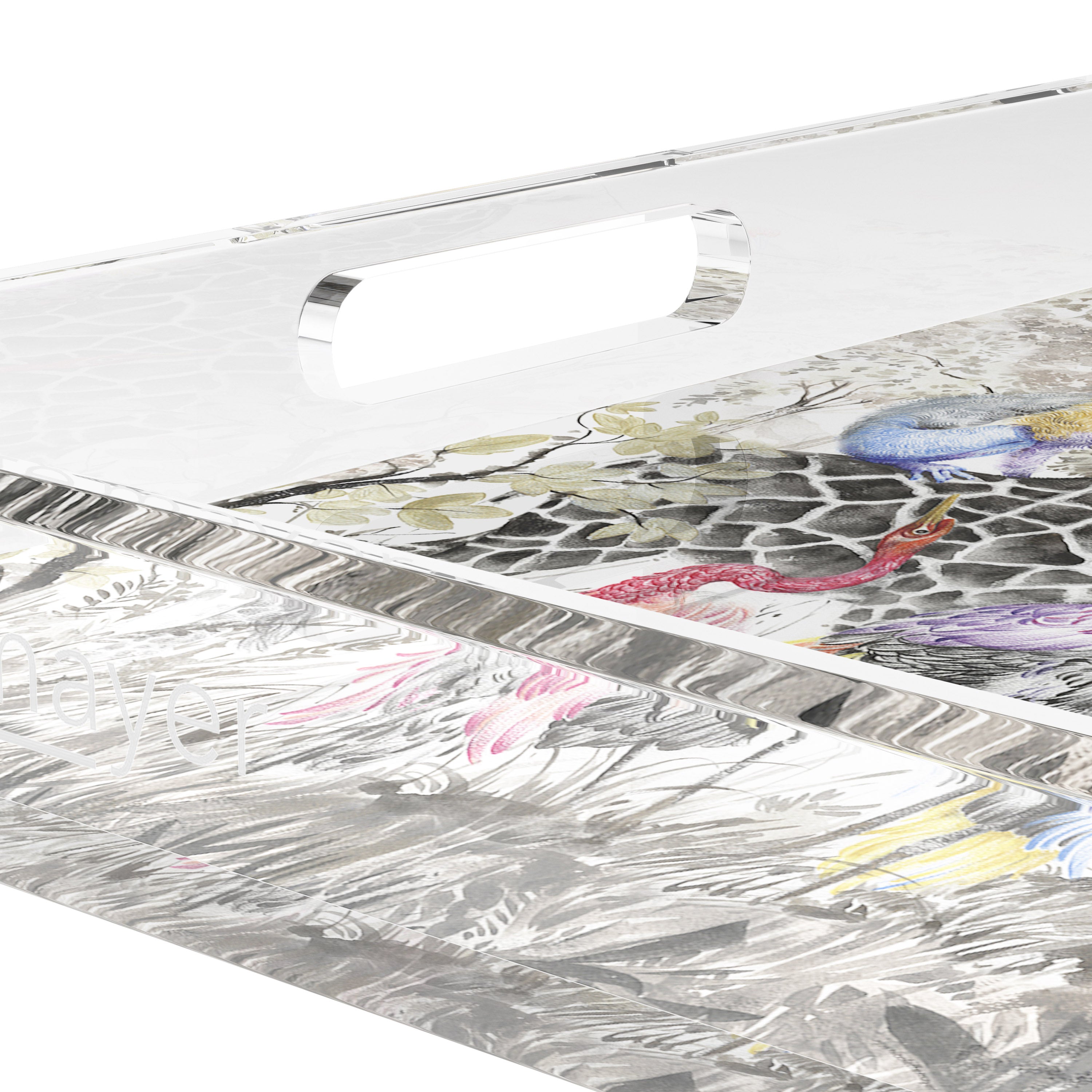 Arcadia Giraffe 12X12 Acrylic Tray - nicolettemayer.com
