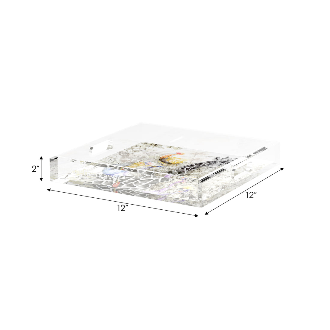 Arcadia Giraffe 12X12 Acrylic Tray - nicolettemayer.com
