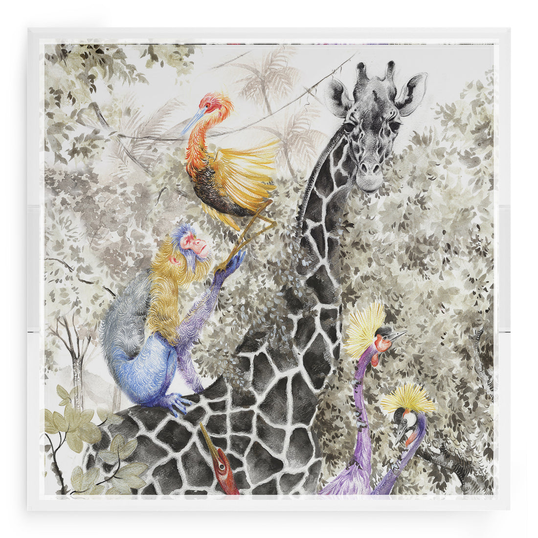 Arcadia Giraffe 18X18 Acrylic Tray - nicolettemayer.com
