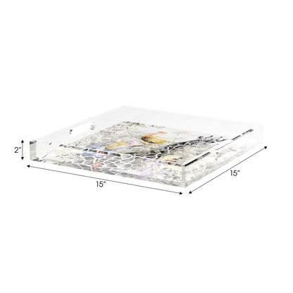 Arcadia Giraffe 15X15 Acrylic Tray - nicolettemayer.com
