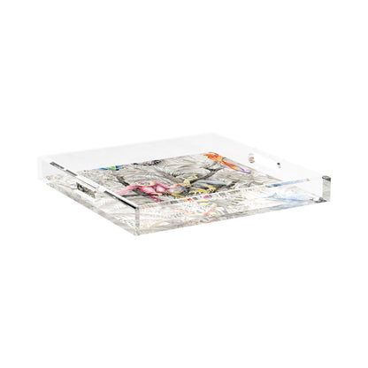 Arcadia Monkeys 15X15 Acrylic Tray - nicolettemayer.com
