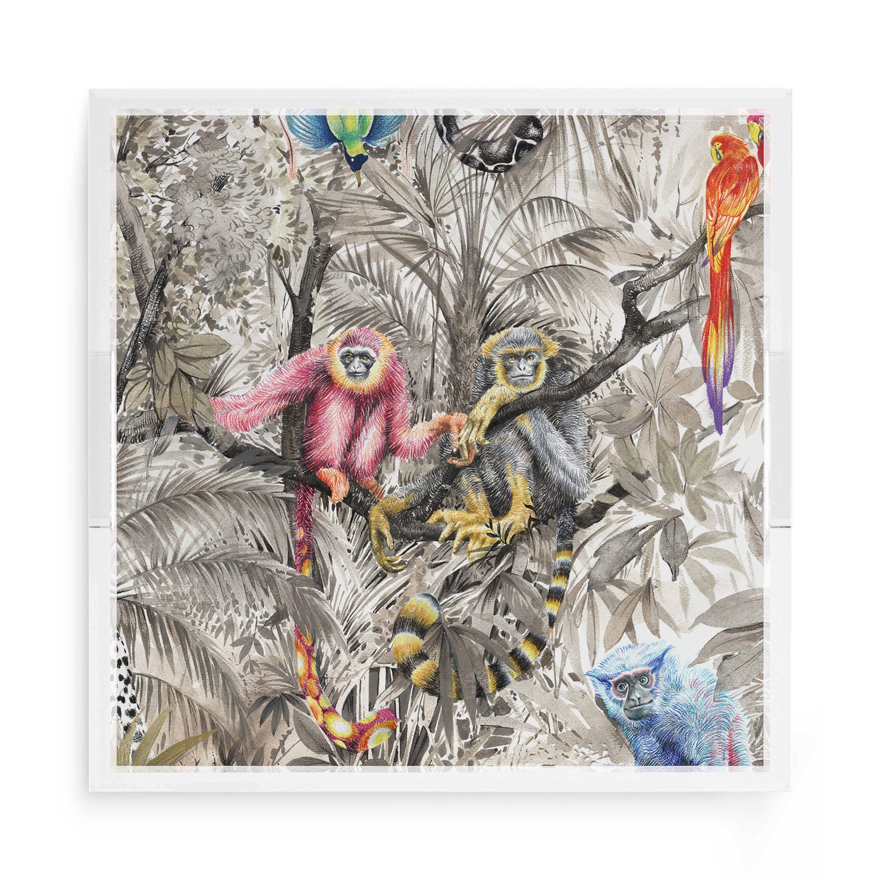 Arcadia Monkeys 15X15 Acrylic Tray - nicolettemayer.com
