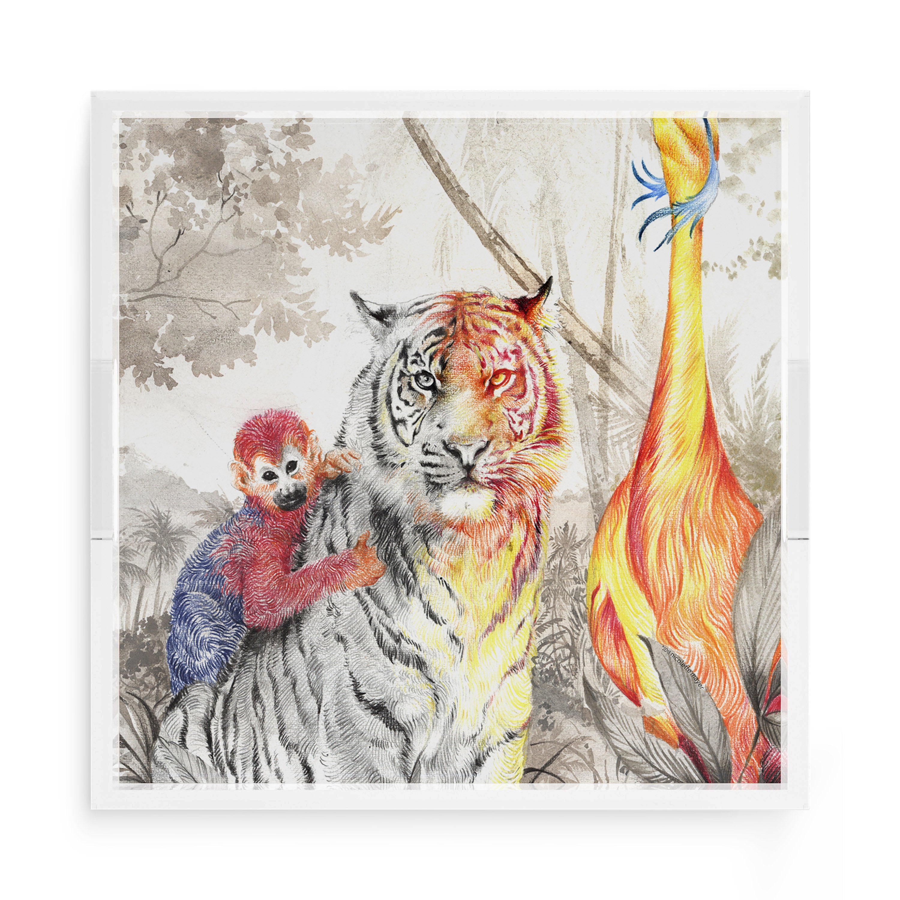 Arcadia Tiger 15X15 Acrylic Tray - nicolettemayer.com

