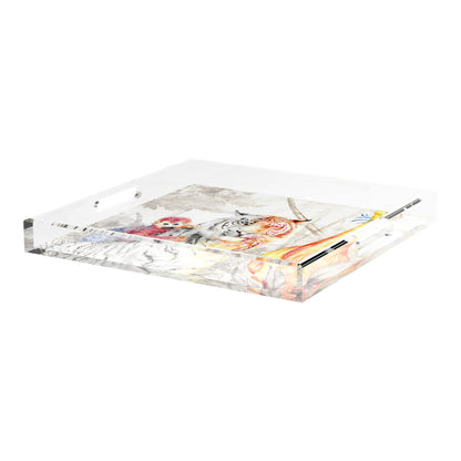 Arcadia Tiger 18X18 Acrylic Tray - nicolettemayer.com
