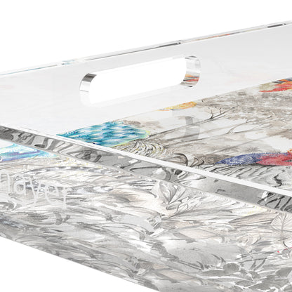 Arcadia Tiger And Zebra Scene 15X15 Acrylic Tray - nicolettemayer.com
