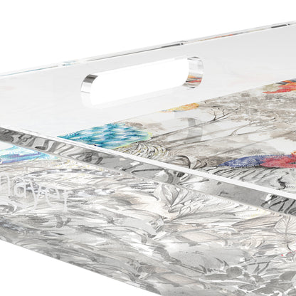 Arcadia Tiger And Zebra Scene 18X18 Acrylic Tray - nicolettemayer.com
