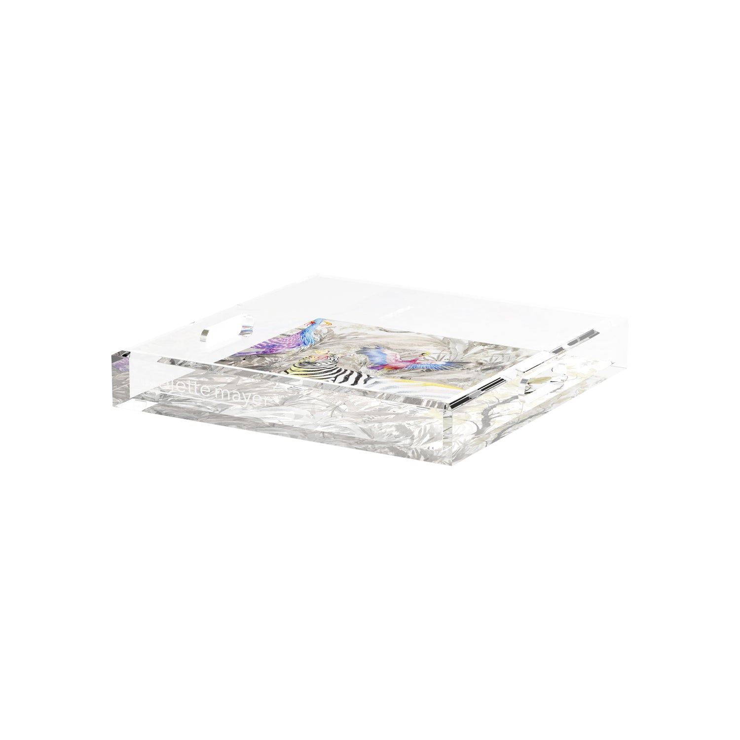 Arcadia Zebra 12X12 Acrylic Tray - nicolettemayer.com
