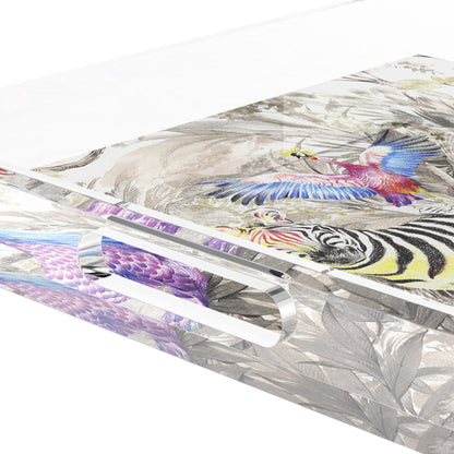 Arcadia Zebra 12X12 Acrylic Tray - nicolettemayer.com
