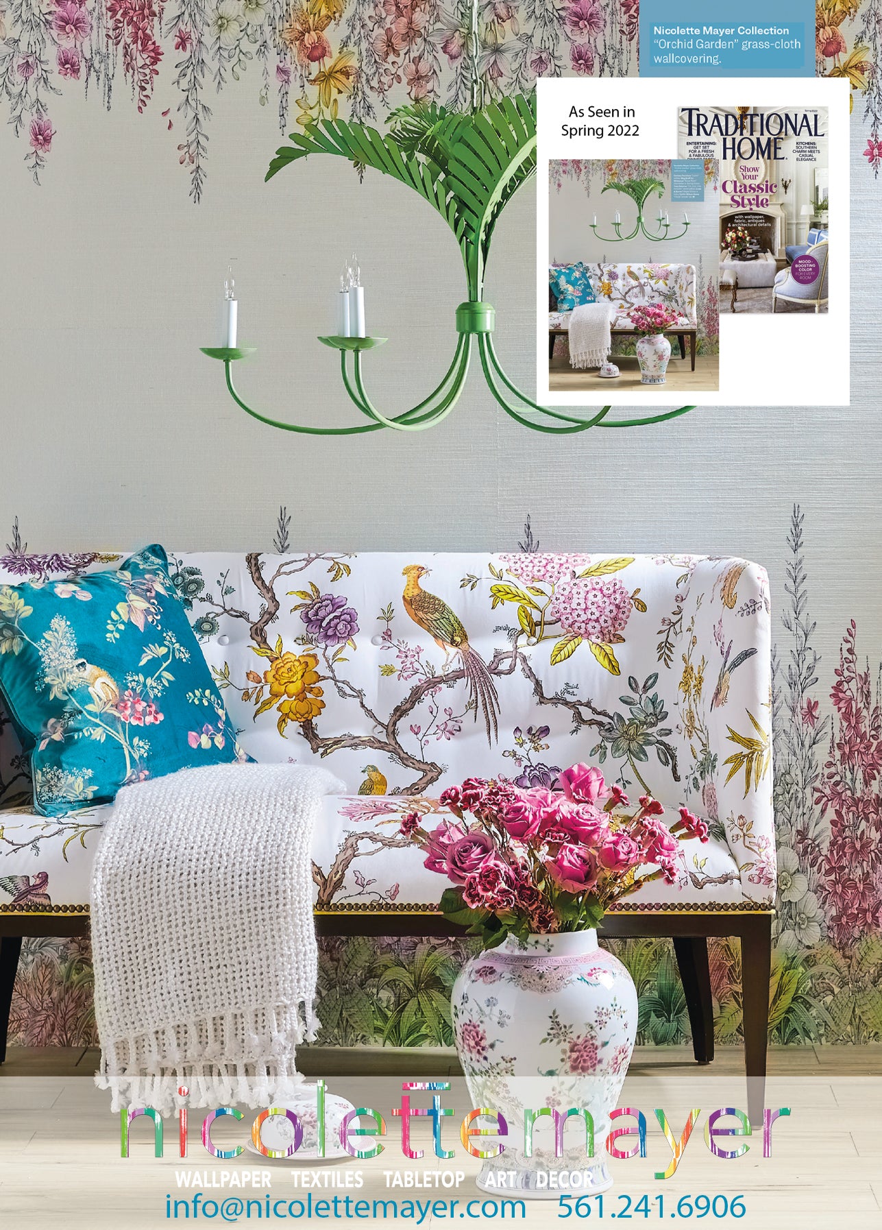 Spring 2022 Traditional Home Featuring Orchid Garden by Nicolette Mayer