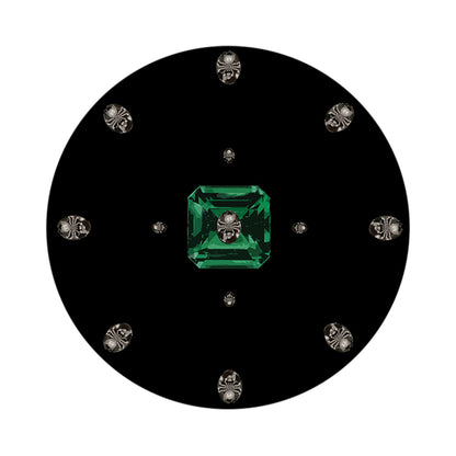 Asscher Black 16&quot; Round Pebble Placemats, Set of 4 - nicolettemayer.com
